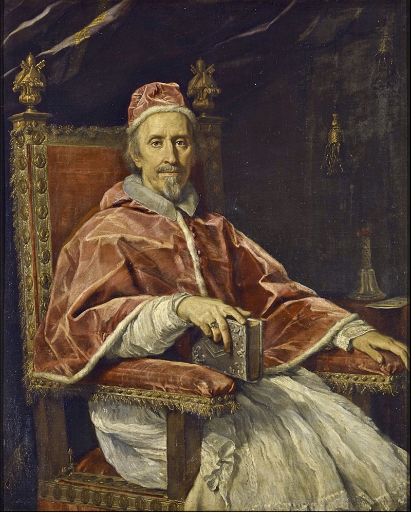 Carlo Maratti (Camerano 1625 - Roma 1713) - Ritratto di papa Clemente IX Rospigliosi 