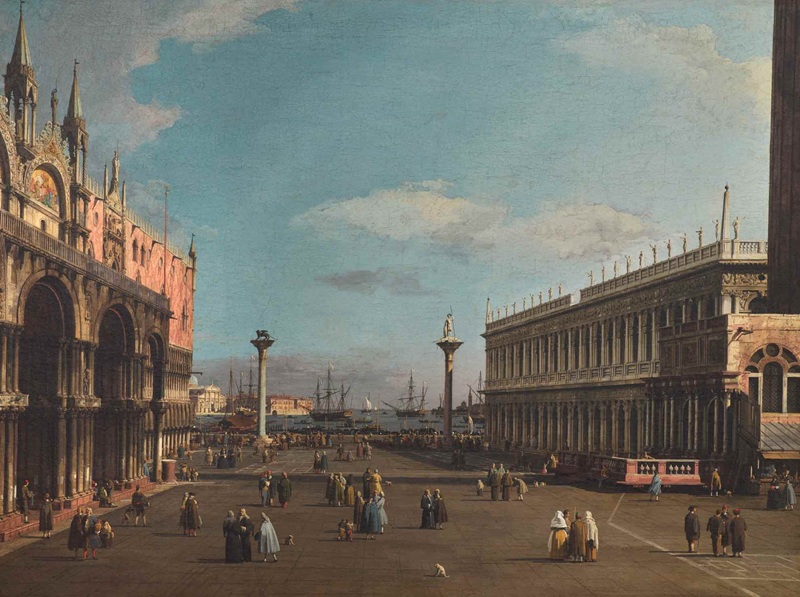 Giovanni Antonio Canal, detto Canaletto Piazza San Marco e Piazzetta, verso sud, circa 1740 olio su tela, 69 x 92 cm Gallerie Nazionali di Arte Antica, Palazzo Barberini, Roma