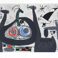 JOAN MIRÓ Le lézard aux plumes d\'or 1971