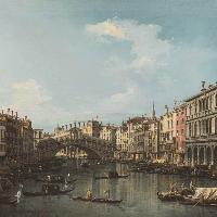 Giovanni Antonio Canal, detto Canaletto Veduta di Venezia con il Ponte di Rialto da Palazzo Dolfin-Manin, circa 1741 olio su tela, 68,5 x 92 cm Gallerie Nazionali di Arte Antica, Palazzo Barberini, Roma